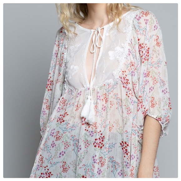 POL Dayna Floral Babydoll Layering Tunic - Picture 5 of 9